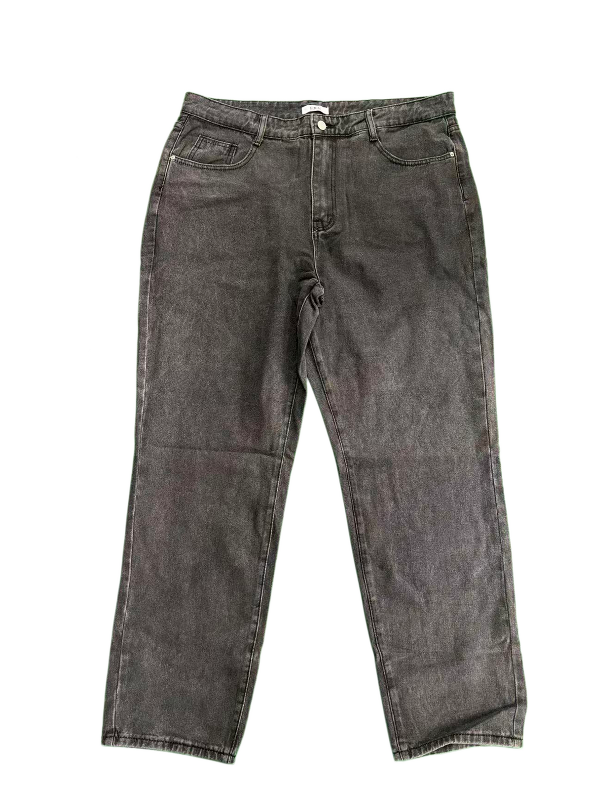 Men's trendy high-street straight-leg jeans—versatile, non-stretch style-H217