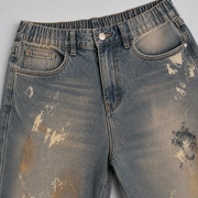 Men's vintage washed baggy straight leg jeans H277 view 7