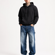H330 men's dark wash baggy carpenter jeans 1