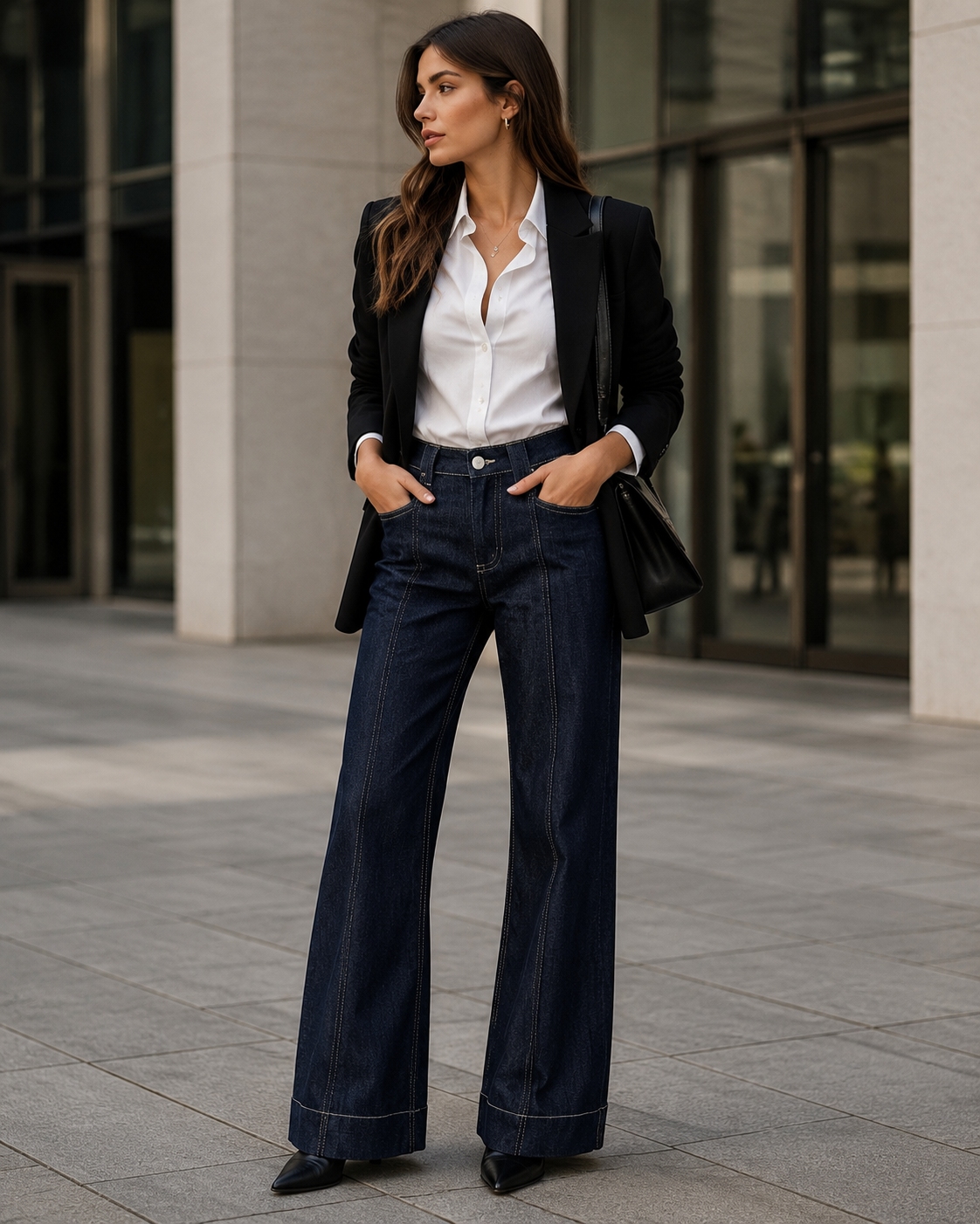 T337 women's jeans full-body outfit 6