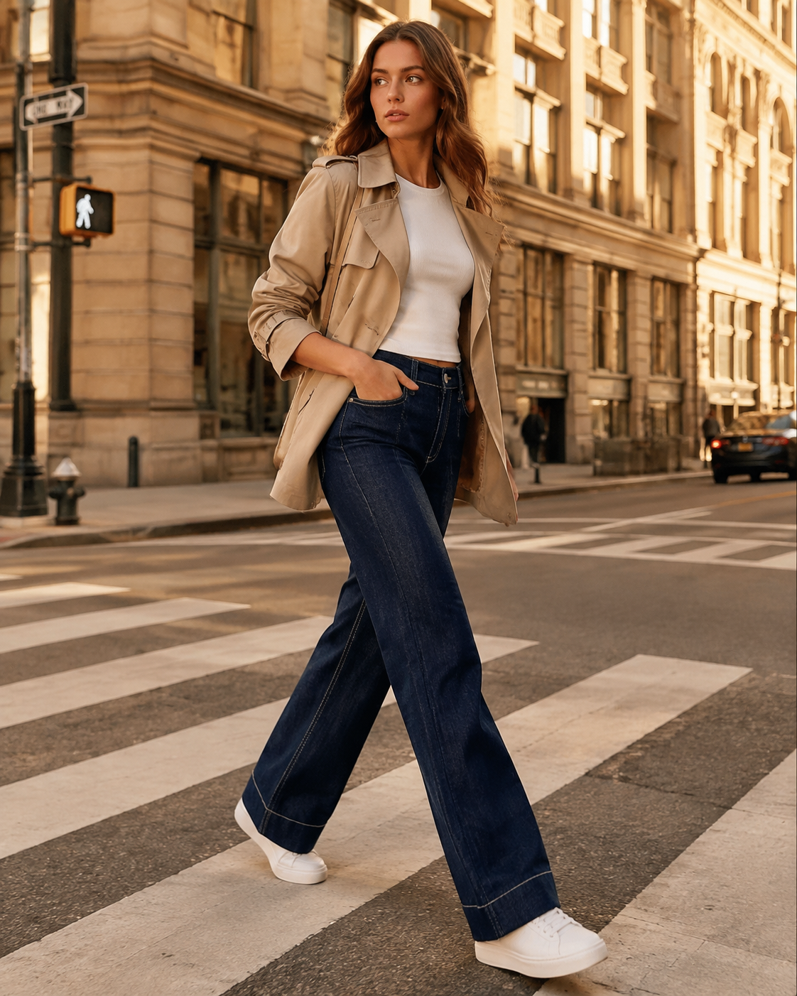 T337 women's jeans full-body outfit 7