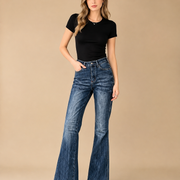 T349 women's jeans full-body outfit 1