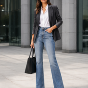 T356 women's jeans full-body outfit 6