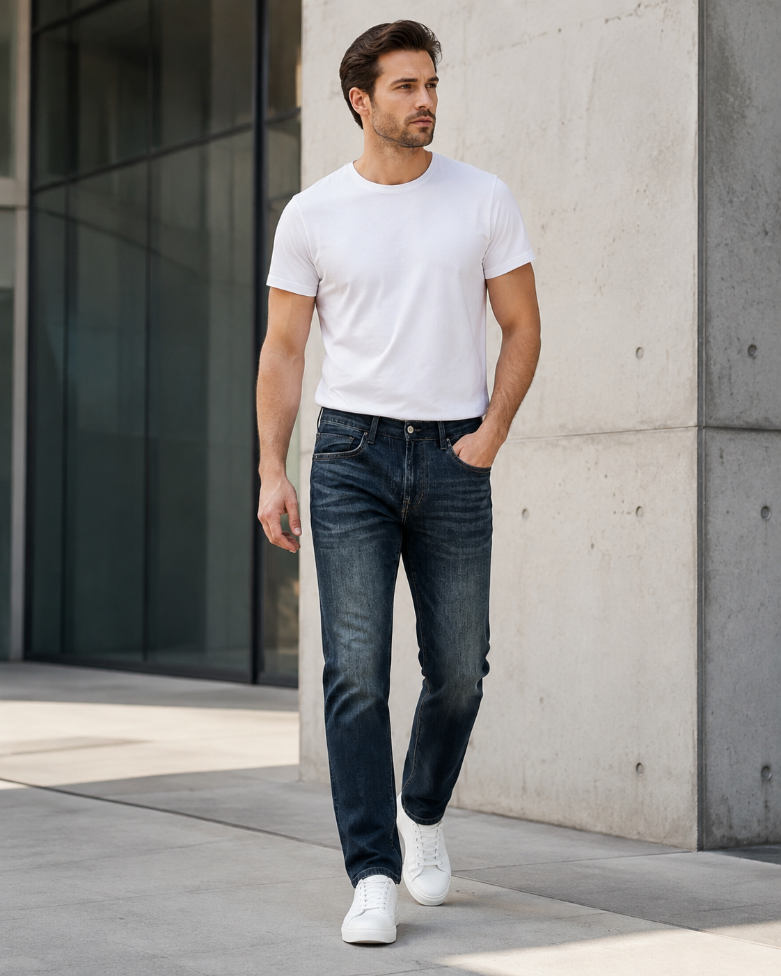 H275 men's dark wash jeans urban lifestyle