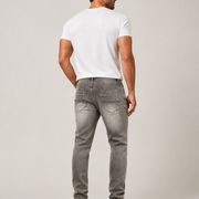H427 olive gray gradient wash jeans back view